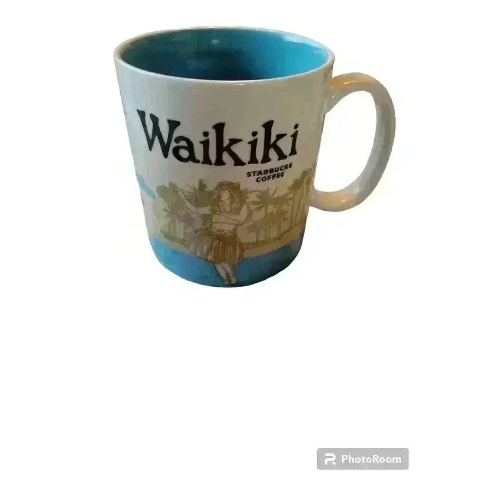 Starbucks Waikiki Hawaii Hula 2011 Coffee Mug Cup Collector Series Globa…